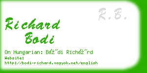 richard bodi business card